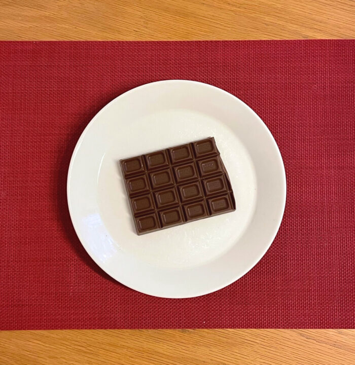 TEKOn ravinto-osioon esimerkkikuva 500 kaloria sisältävästä suklaa-annoksesta.